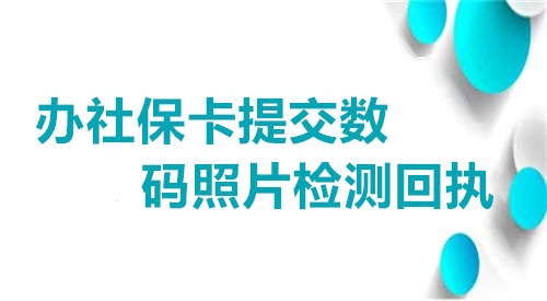 办理社保卡提交数码照片检测回执