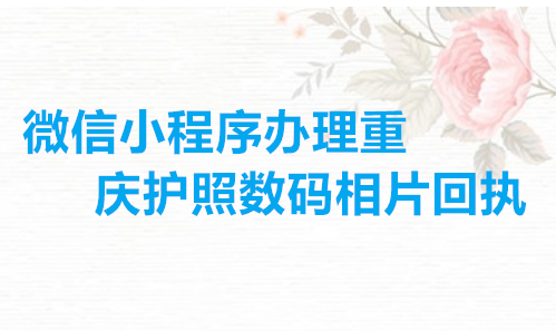 微信小用微信程序办理重庆护照数码相片回执