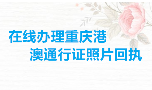 在线办理重庆港澳台通行证照片回执