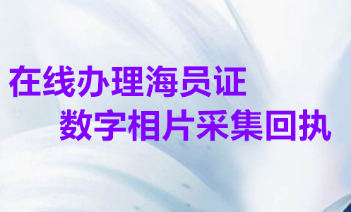 在线办理船员证数字相片采集回执