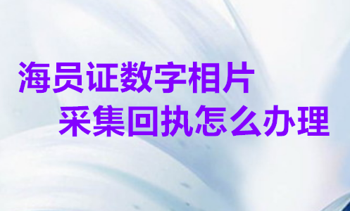 船员证数字相片采集回执怎么办理？