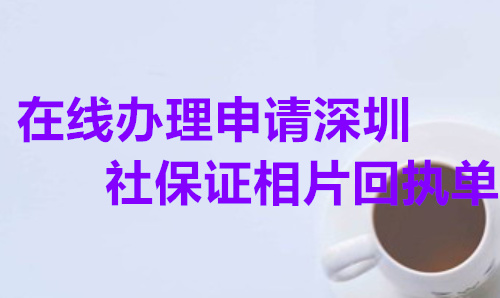 在线办理申请社保证相片回执单